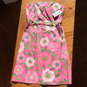 Lilly Pulitzer scallop neck strapless dress